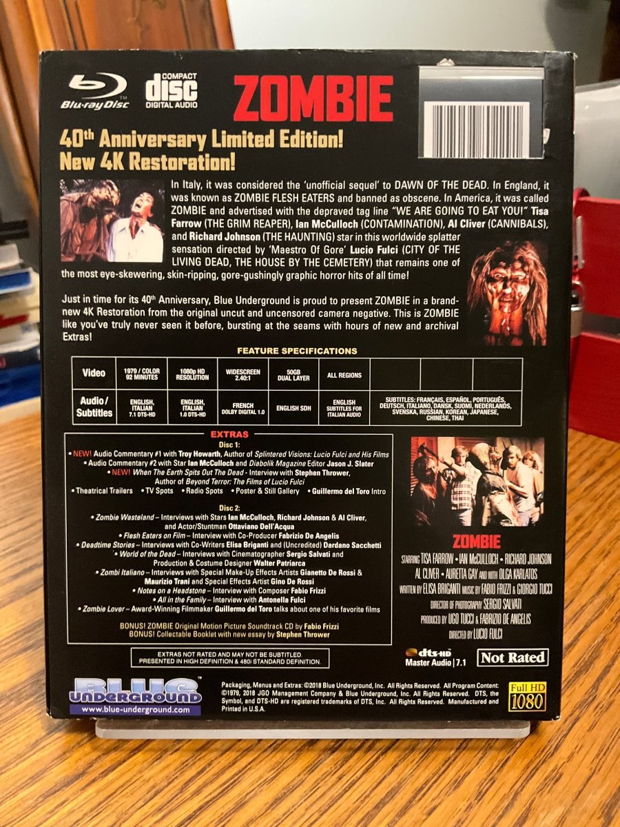 Zombie 3-Disc Limited Edition (Cover A Bridge) w/LENTICULAR SLIP USED