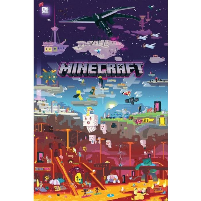 Minecraft World Beyond Poster PICKUP ONLY