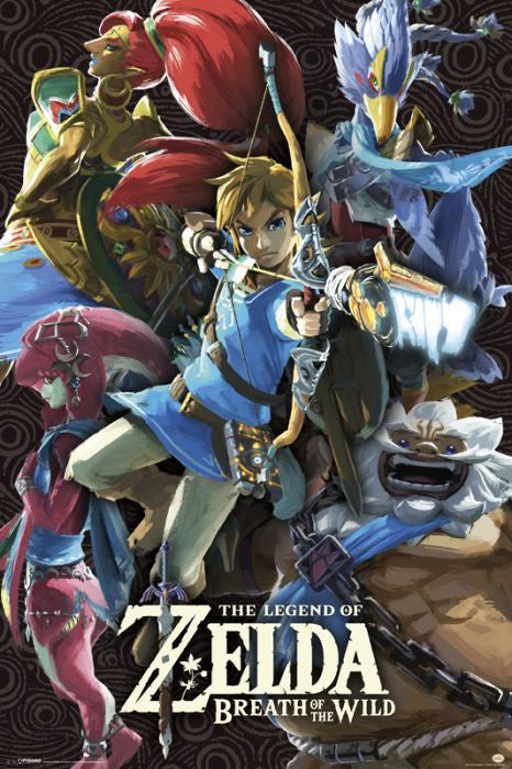 Poster Zelda Breath of the Wild Divine Beasts PICKUP ONLY