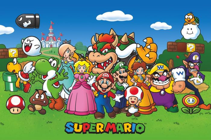 Super Mario Characters Poster PICKUP ONLY