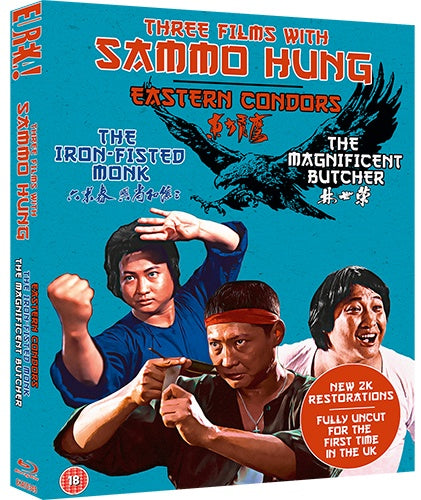 Three Films with Sammo Hung: The Iron-Fisted Monk / The Magnificent Butcher / Eastern Condors w/SLIP (Region B)