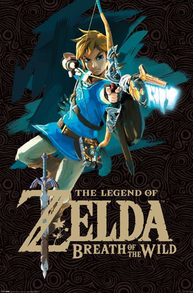 Zelda Breath of the Wild Link with Bow Poster PICKUP ONLY
