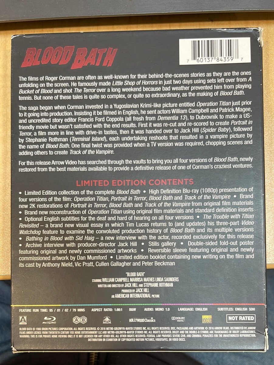 Blood Bath Limited Edition USED - Used Blu-Ray