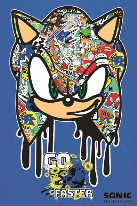 Sonic the Hedgehog Graffiti Poster PICKUP ONLY