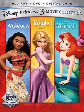 Disney Princess 3 Movie Collection - New Blu - Ray