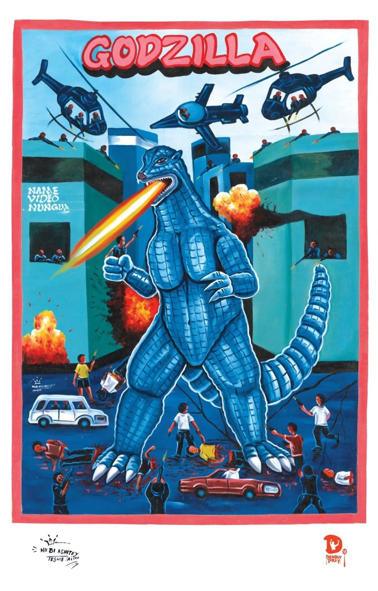 Godzilla by Nii Bi Ashitey Ghanaian Poster - Posters/Stickers/Art