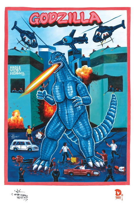Godzilla by Nii Bi Ashitey Ghanaian Poster - Posters/Stickers/Art