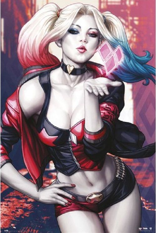 Harley Quinn Kiss Poster PICKUP ONLY - Posters/Stickers/Art