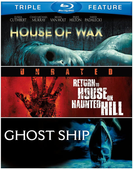 House of Wax / Return to House on Haunted Hill / Ghost Ship Triple Feature - New Blu - Ray