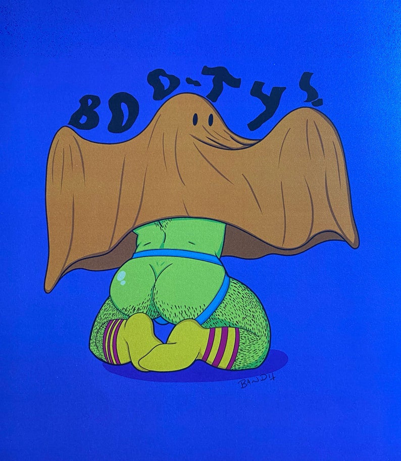BOOTY! Glitter Paper Art Print