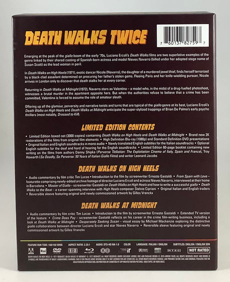 Death Walks Twice: Two Films by Luciano Ercoli Limited Edition USED