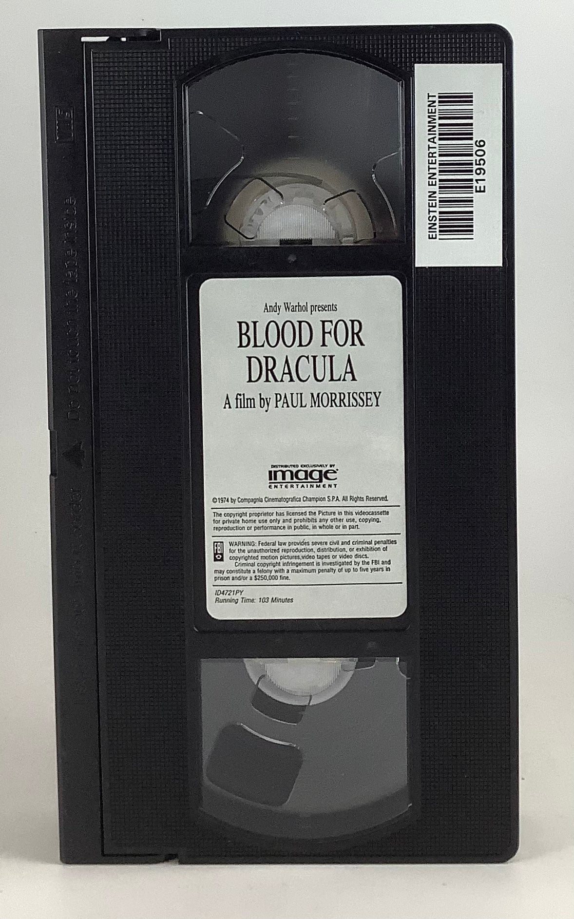 Blood for Dracula Cut Box VHS