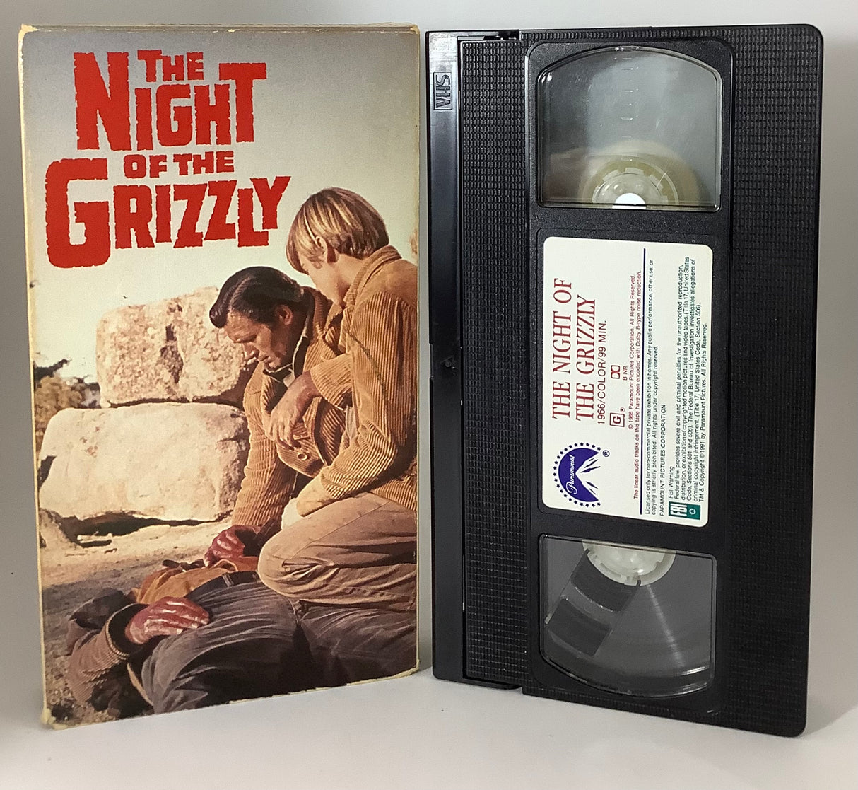 The Night of the Grizzly VHS