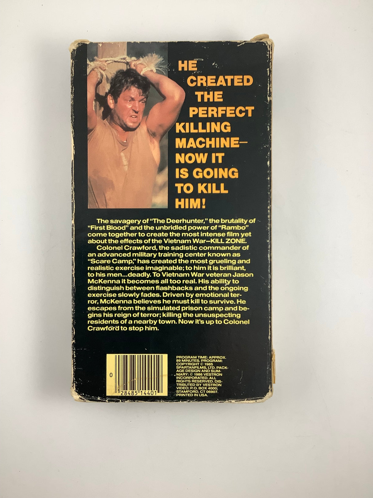 Kill Zone (Vestron Video) VHS