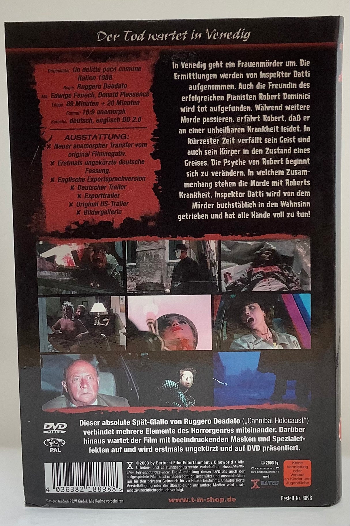 Der Tod Wartet In Venedig (AKA Phantom Of Death/Death Awaits in Venice) German Import REGION B DVD USED