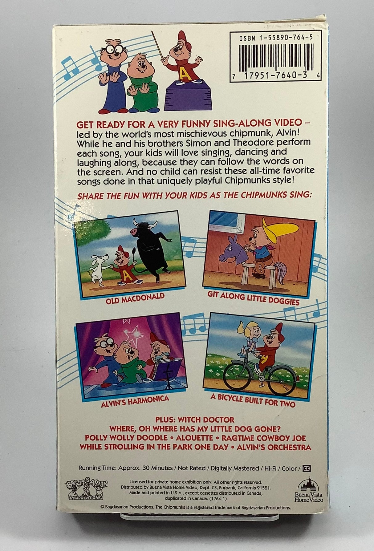 Alvin and the Chipmunks Sing-Alongs VHS