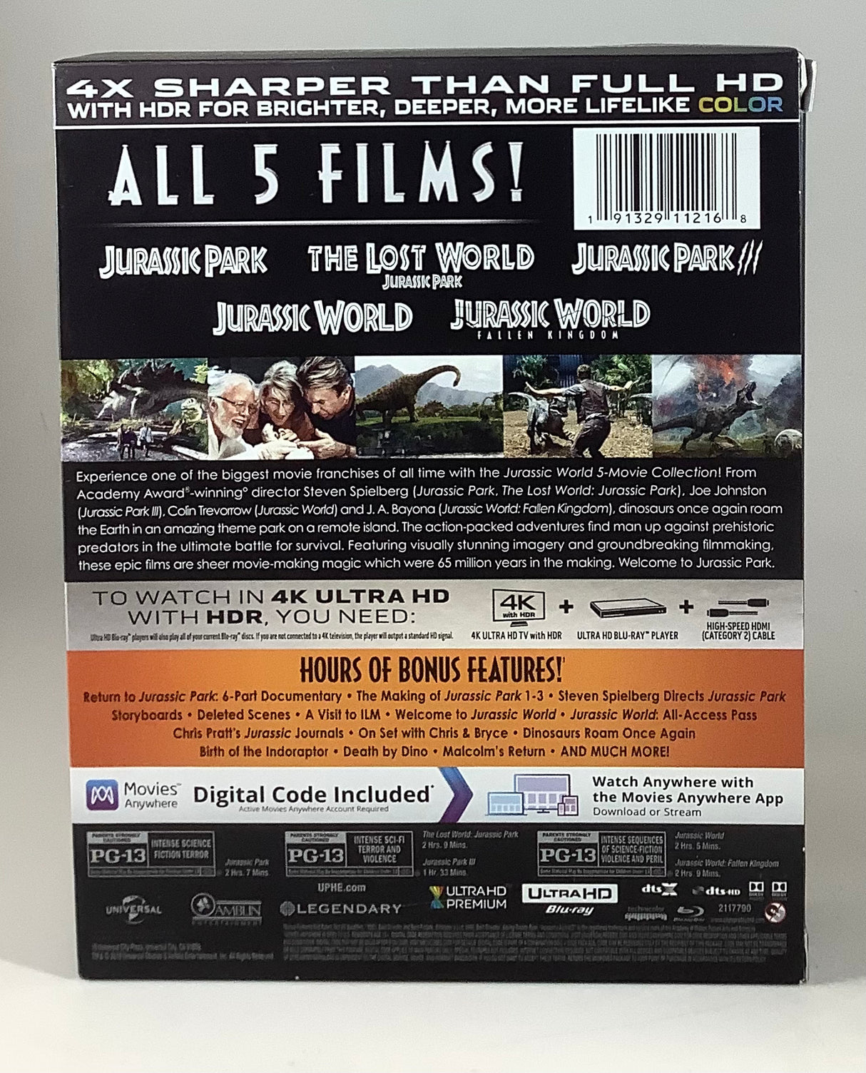 Jurassic World 5-Movie Collection 4K UHD USED