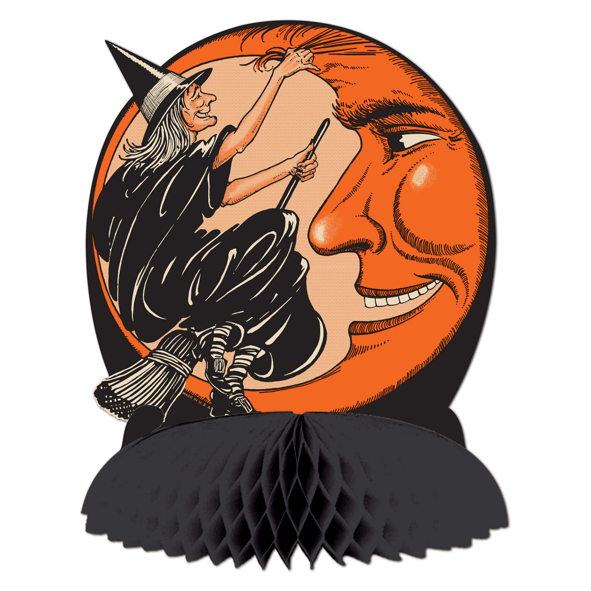 Halloween Witch & Moon Centerpiece