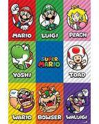 Mario Characters Poster PICKUP ONLY - Posters/Stickers/Art