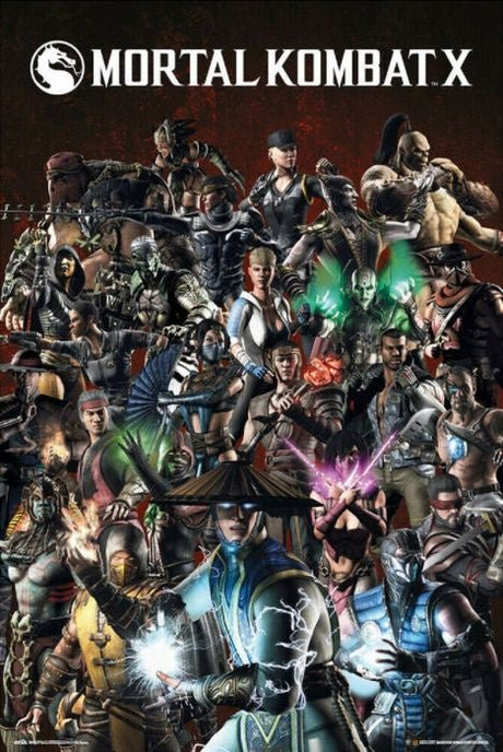 Mortal Kombat Characters Poster PICKUP ONLY