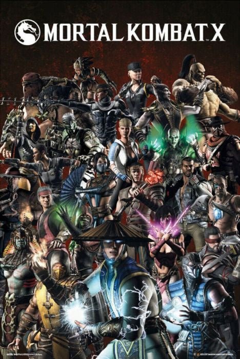 Mortal Kombat Characters Poster PICKUP ONLY