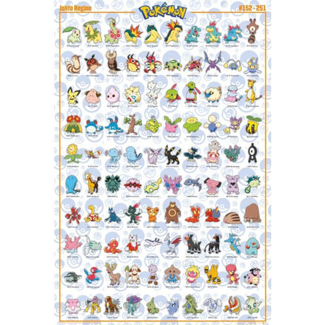 Pokemon JOHTO Poster PICKUP ONLY - Posters/Stickers/Art