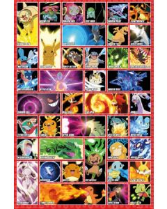 Pokemon Moves Poster PICKUP ONLY