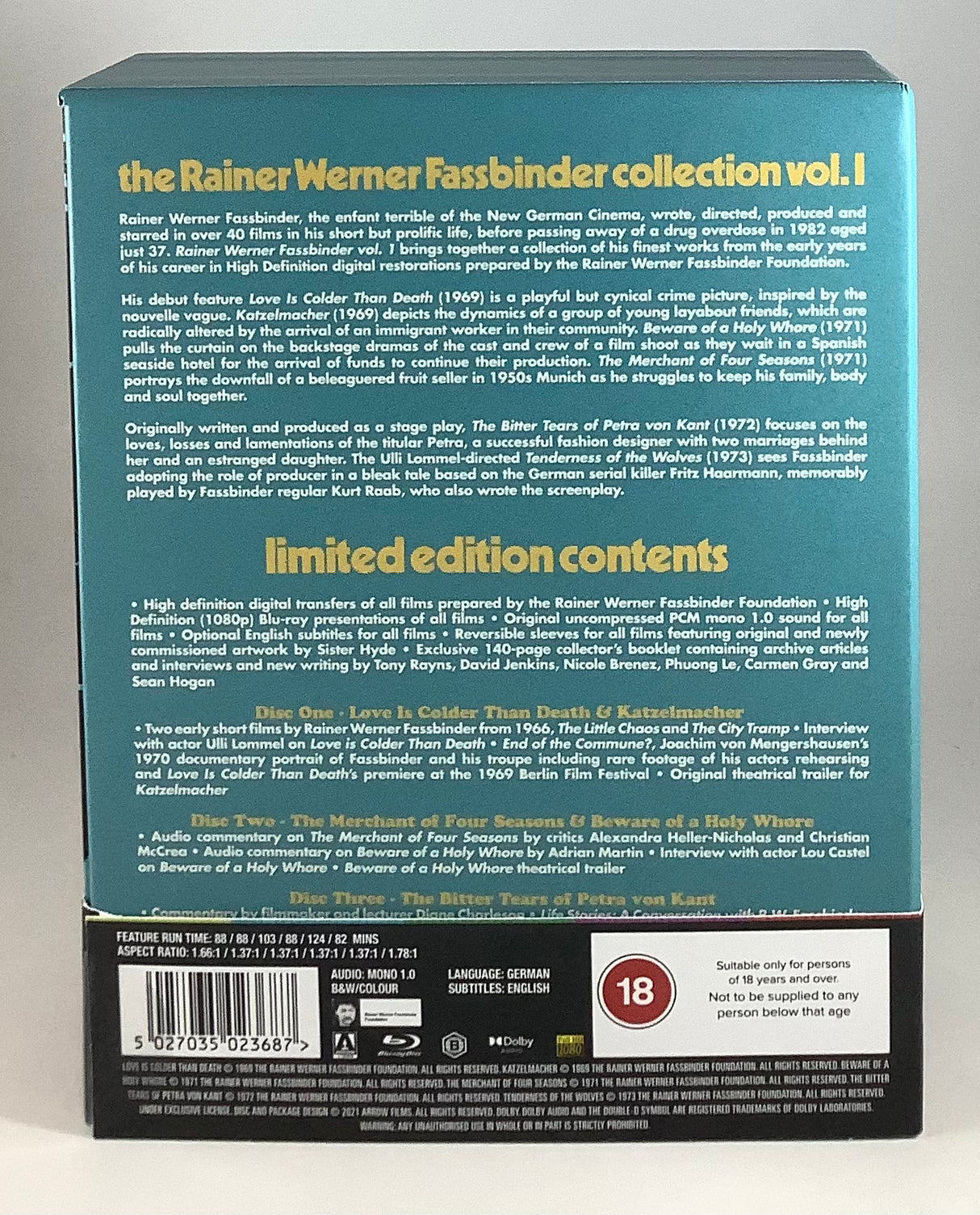 Rainer Werner Fassbinder Collection Volume 1 (Limited Edition, Region B) USED