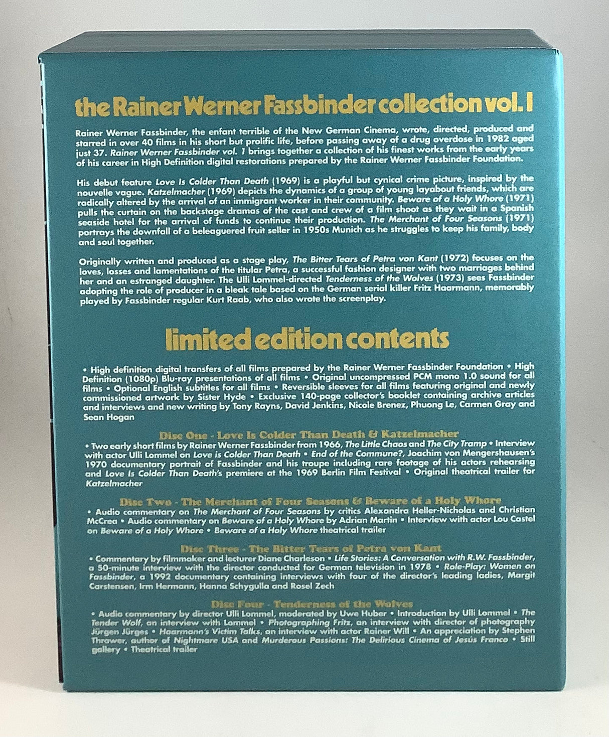 Rainer Werner Fassbinder Collection Volume 1 (Limited Edition, Region B) USED