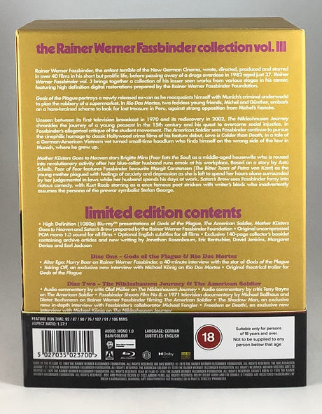 Rainer Werner Fassbinder Collection Volume 3 (Limited Edition, Region B) USED