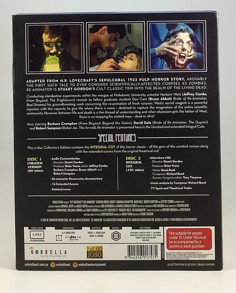Re-Animator (Umbrella, Integral Cut, Region B) w/SLIP USED