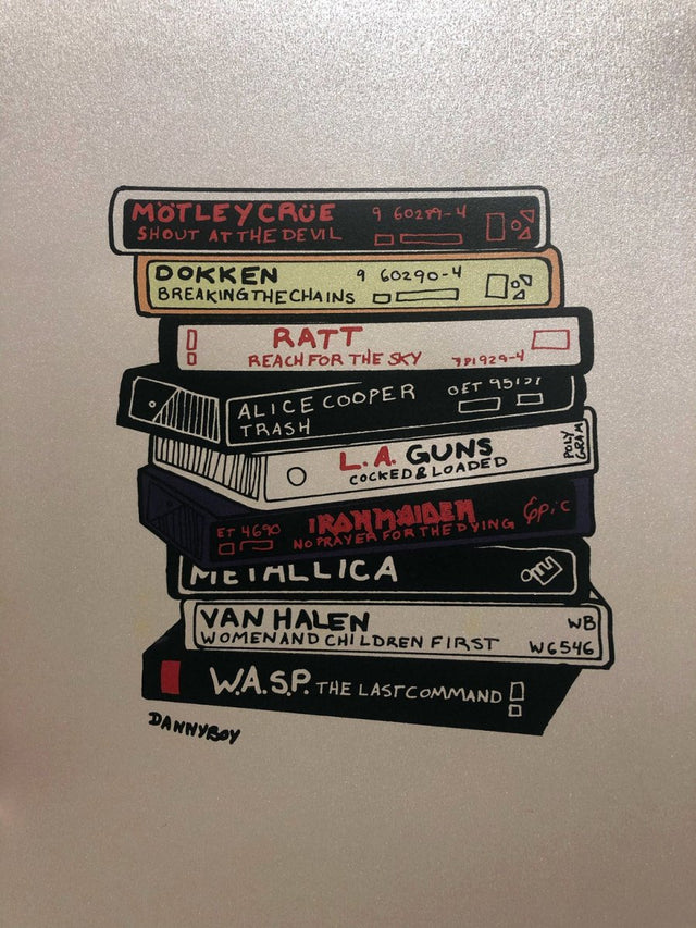 Stacks Glitter Paper Art Print - Local Artists