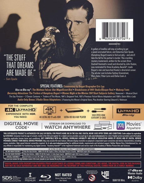 The Maltese Falcon (4K UHD) - New 4K UHD