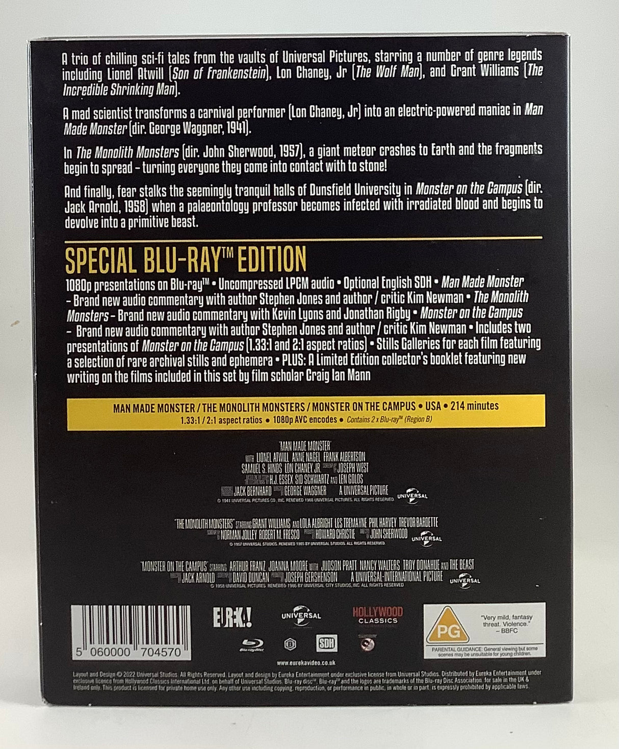 Three Monster Tales of Sci-fi Terror (Limited Edition, Region B) w/SLIP