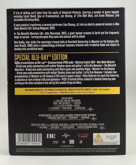 Three Monster Tales of Sci-fi Terror (Limited Edition, Region B) w/SLIP