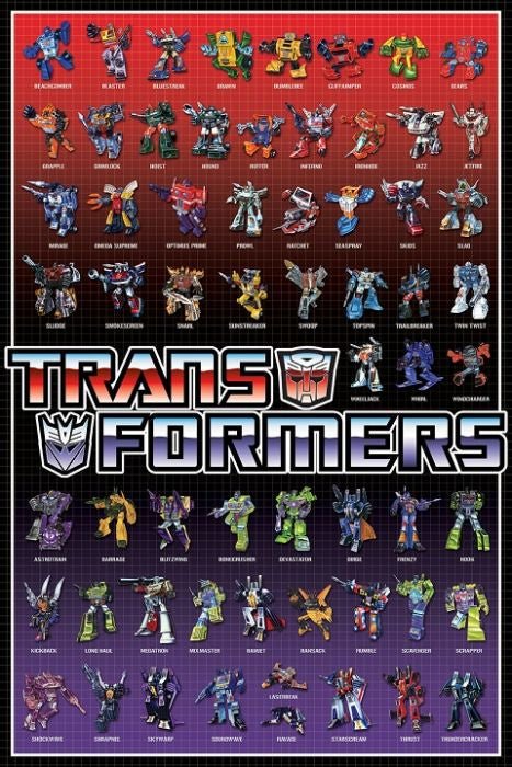 Transformers Cast Poster PICKUP ONLY - Posters/Stickers/Art