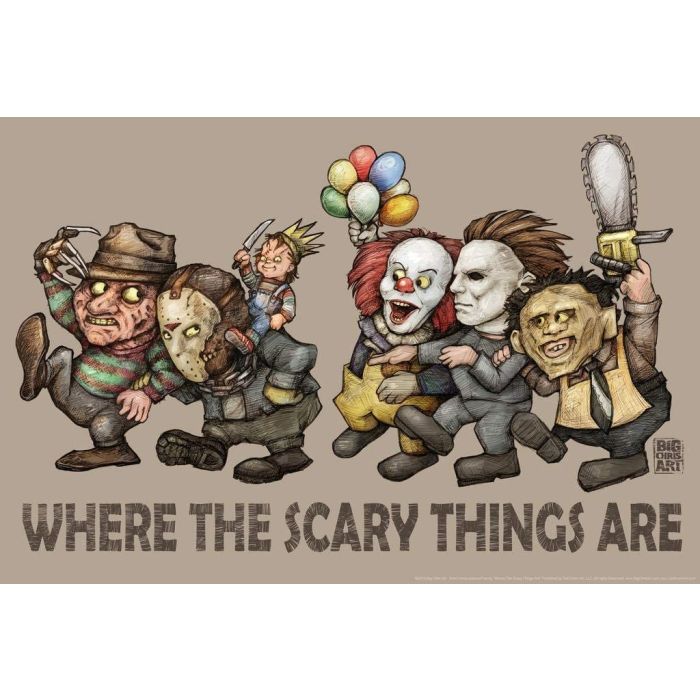 Where the Scary Things Are Poster PICKUP ONLY - Posters/Stickers/Art