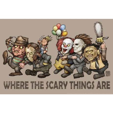 Where the Scary Things Are Poster PICKUP ONLY - Posters/Stickers/Art