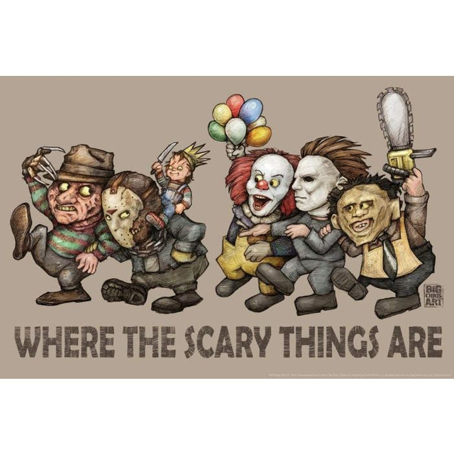 Where the Scary Things Are Poster PICKUP ONLY - Posters/Stickers/Art